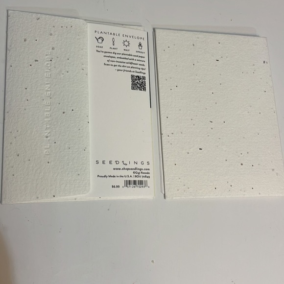 Seedlings note cards plantable envelopes 2 cards - Picture 6 of 10